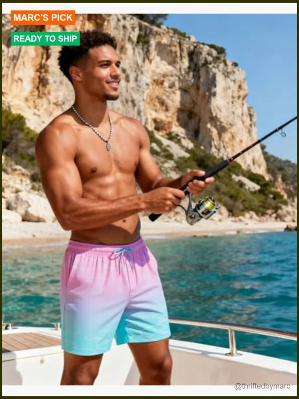 Quick Dry Swim Trunks with Drawstring, UV Protection Board Shorts